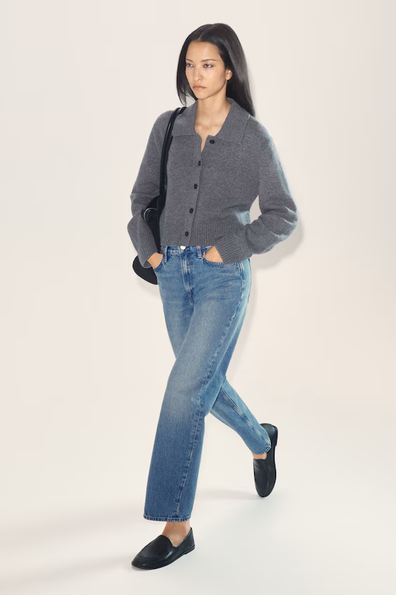 Кардиган из мериносовой шерсти с воротником