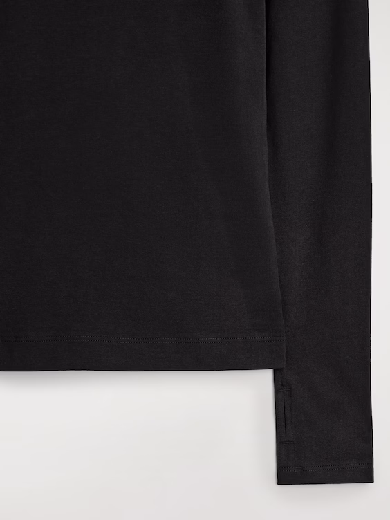 Топ из хлопка с длинными рукавами