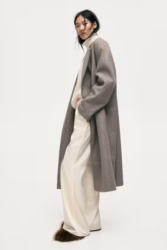 Брюки-клеш из атласа