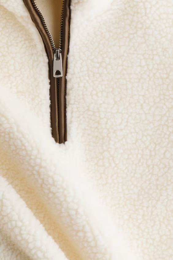 Толстовка из мехового меха с половинчатой молнией