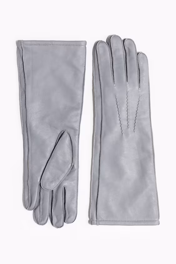 Длинные кожаные перчатки