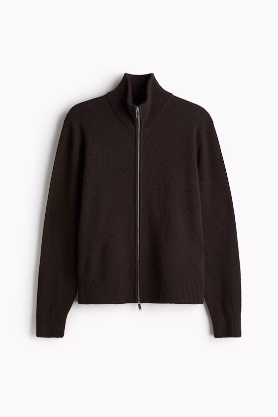 Пальто из шерстяной ткани regular fit с молнией