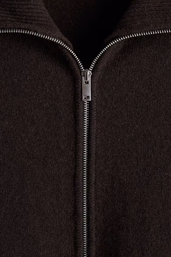 Пальто из шерстяной ткани regular fit с молнией