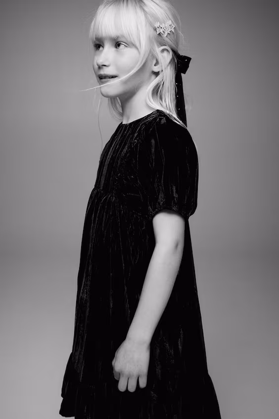 Платье из слегка структурного бархата