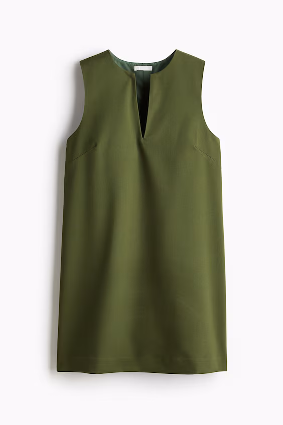 Платье-футляр из серо-белого твида