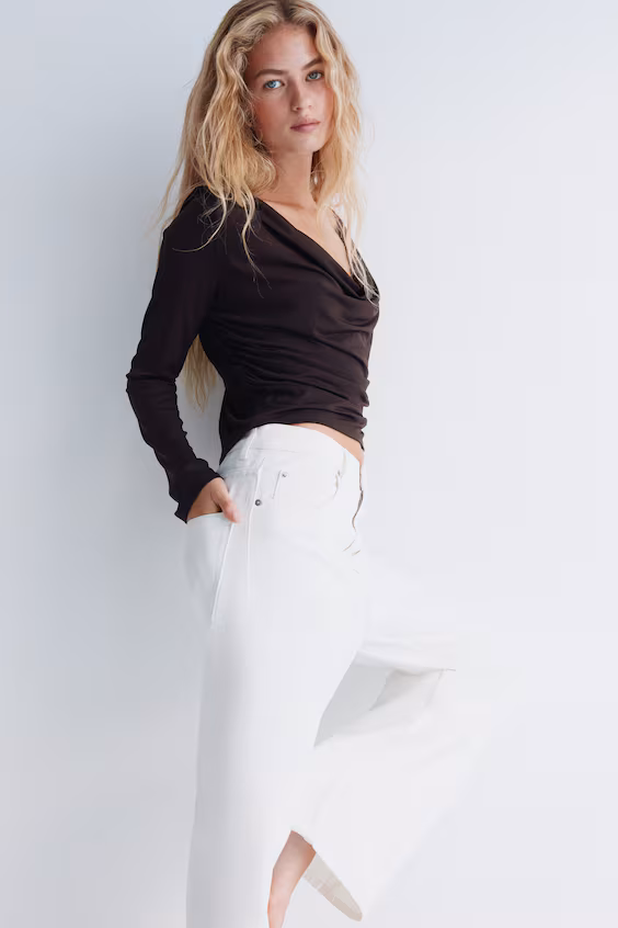 Свитер с драпировкой из джерси