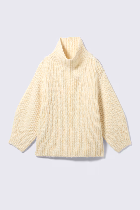 Свитер с высоким воротником из свитера oversized