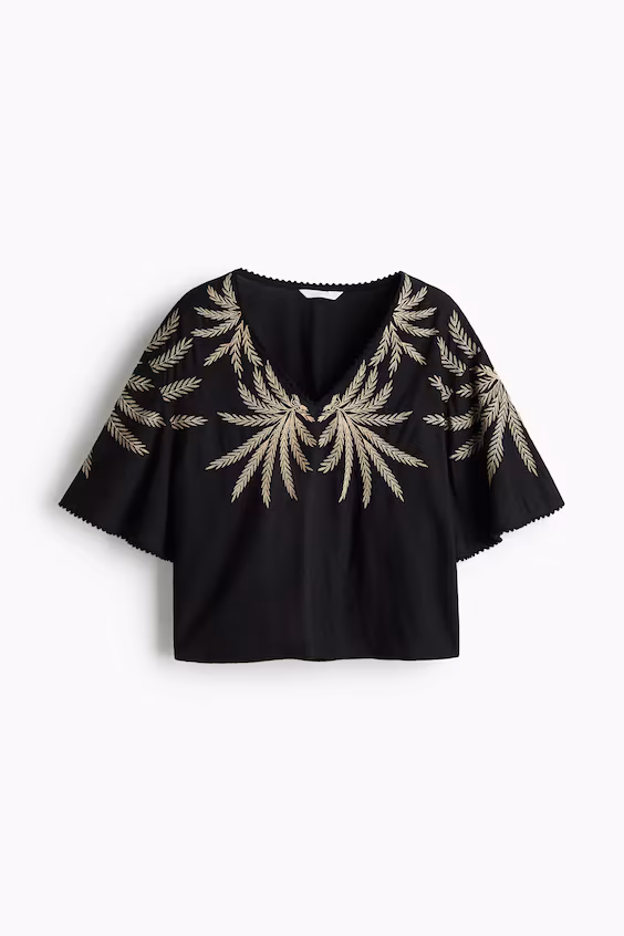 Топ с вышивкой