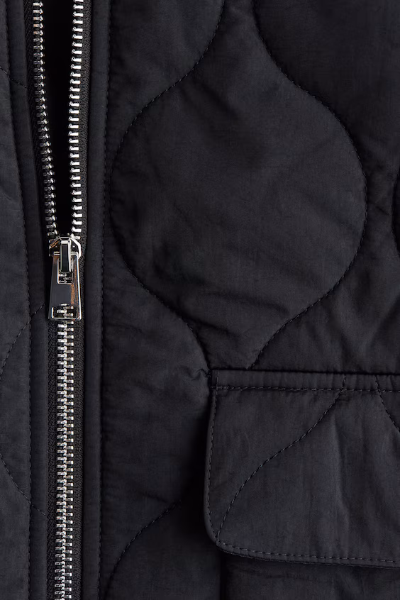 Объемное стеганое пальто