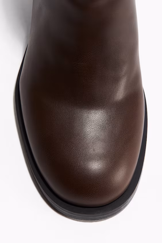 Ботильоны на меху с блочным каблуком h&m