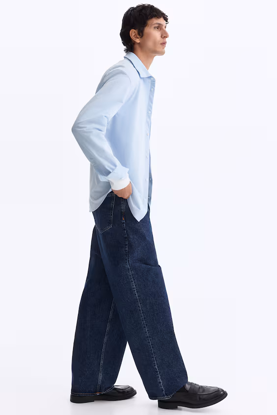 Рубашка four-way stretch slim fit h&m