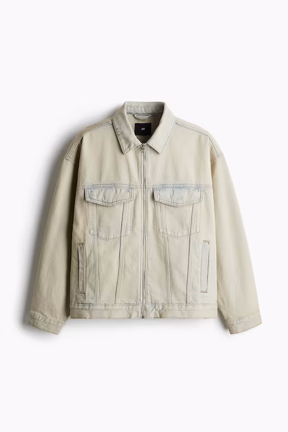 Джинсовая кофта в стиле рабочего loose fit