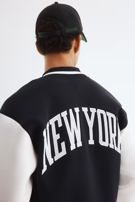 Бейсбольная куртка свободного кроя