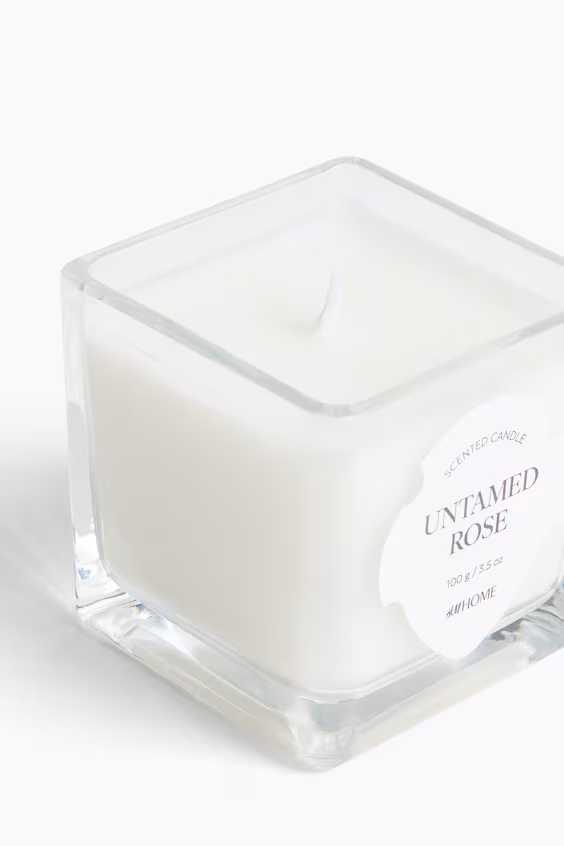 Ароматическая свеча в стекляном контейнере маленькая