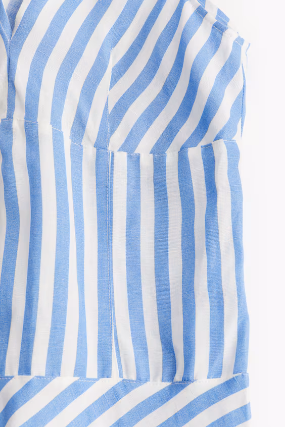 Платье из смесовой ткани с завязками