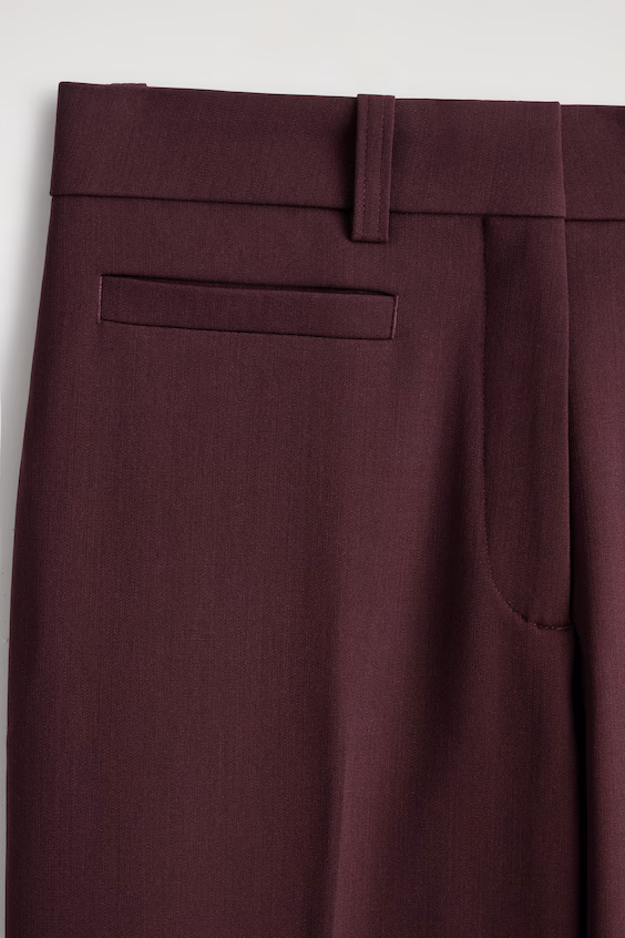 Брюки прямого кроя из шерстяной смеси