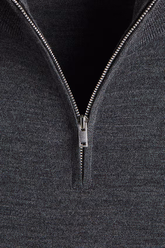 Свитер из мериносовой шерсти с молнией regular fit