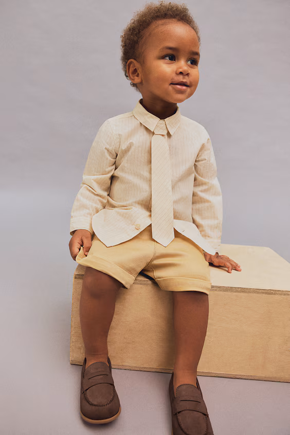 Набор рубашки и галстука из хлопка