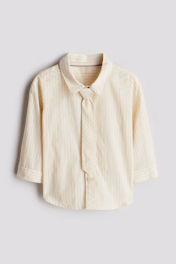 Набор рубашки и галстука из хлопка