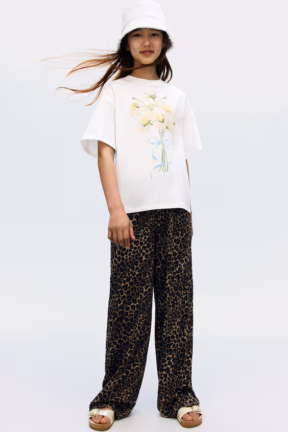 Брюки из джерси с текстурой