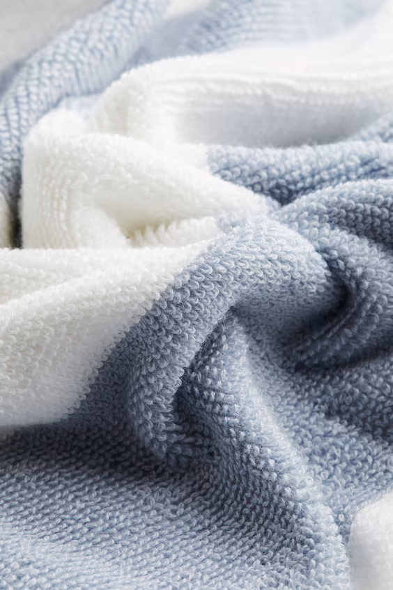 Полотенце для гостей из турецкого хлопка в полоску