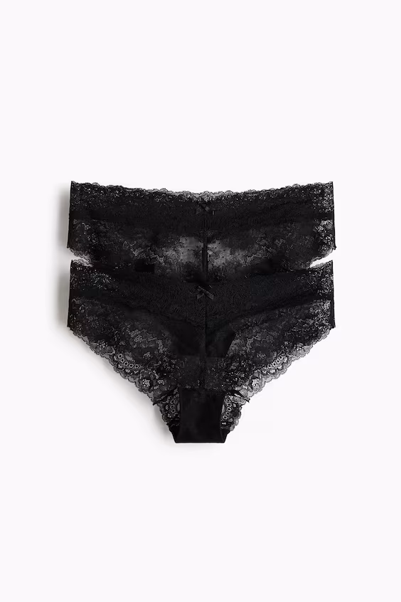 Набор из 2 трусов hipster из кружева