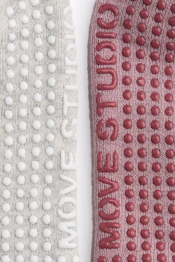 Набор из 2 пар носков с антискользящим покрытием для йоги