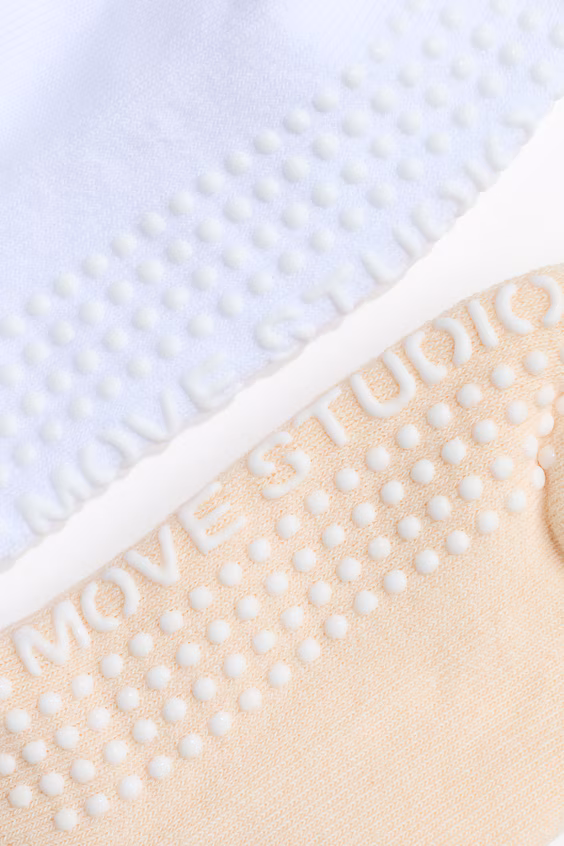 Набор из 2 пар носков с антискользящим покрытием для йоги