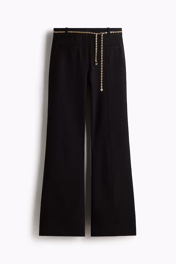 Брюки трапециевидного покроя с цепочкой