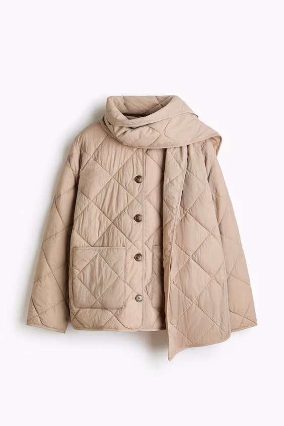 Стеганая куртка thermolite® с шарфом