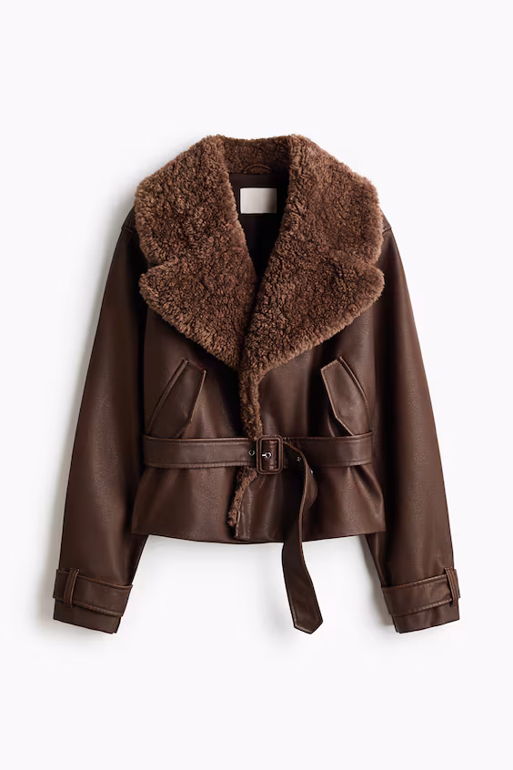 Куртка мотоциклиста с меховым воротником