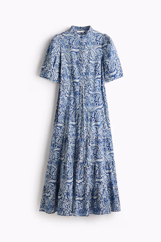 Длинное хлопковое платье