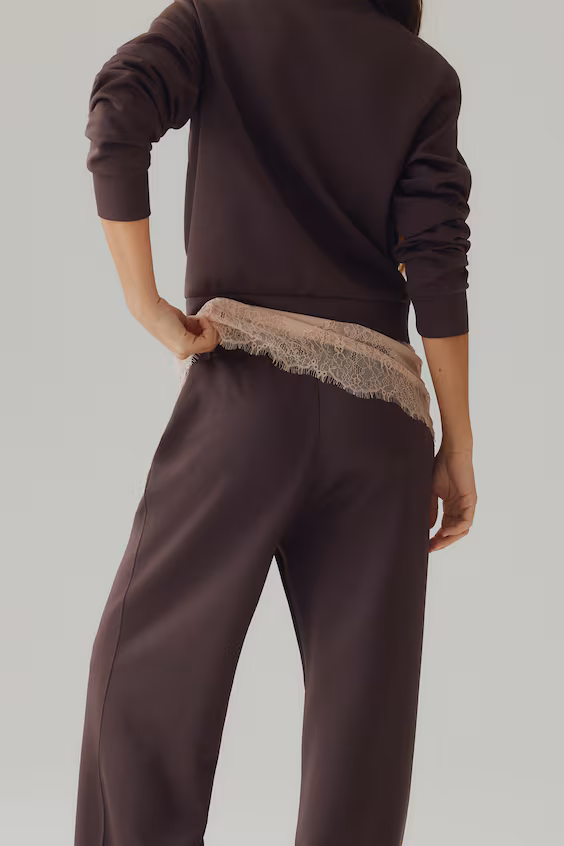 Брюки pull-on с отворотами спереди