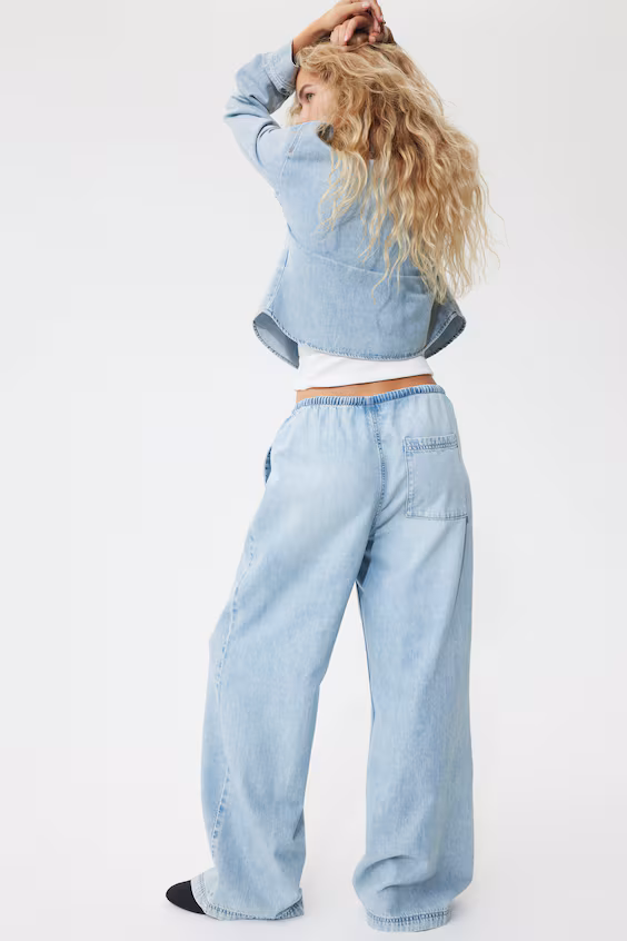 Джинсы с завязкой