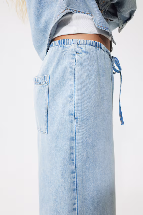 Джинсы с завязкой