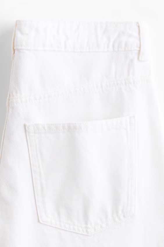 Джинсы прямого кроя с барабанной ногой и высокой талией