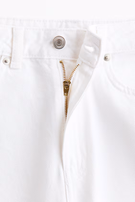 Джинсы прямого кроя с барабанной ногой и высокой талией