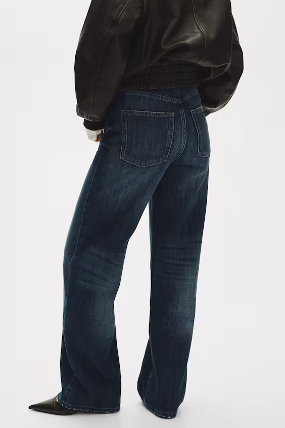 Широкие джинсы с высокой талией