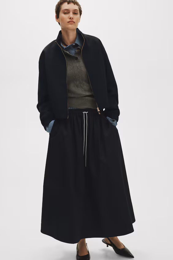 Юбка из хлопка с кулиской