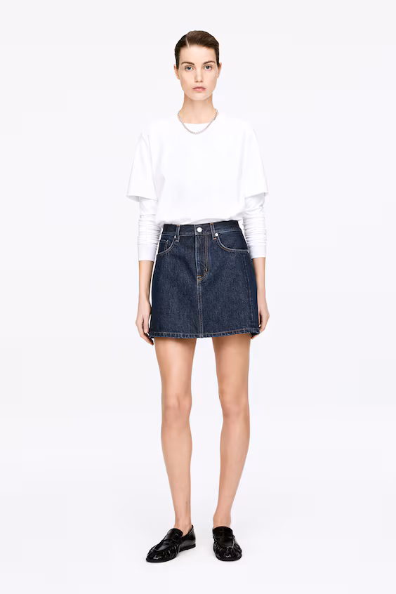 Джинсовая мини-юбка