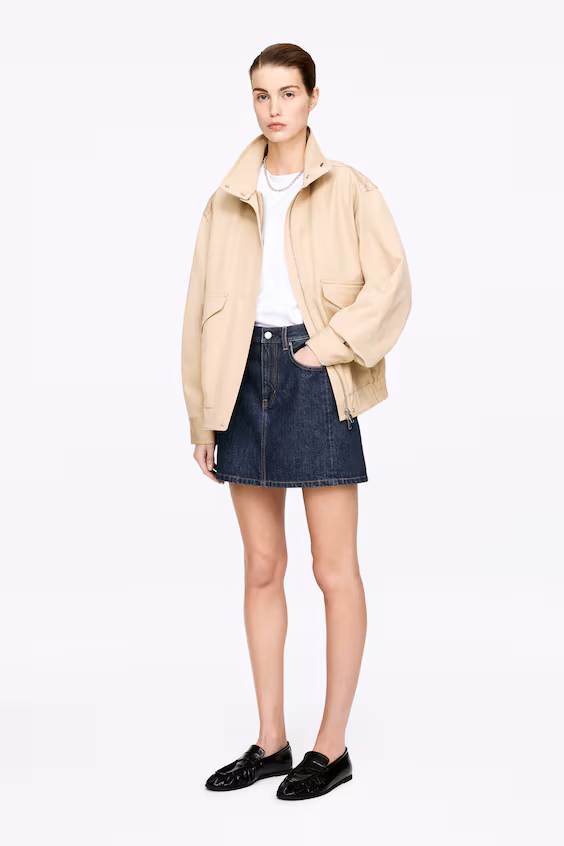 Джинсовая мини-юбка