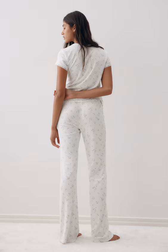 Пижама в рубчик из модала