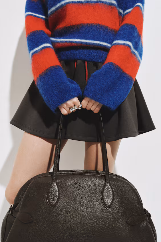 Свитер из смеси мохера с молнией