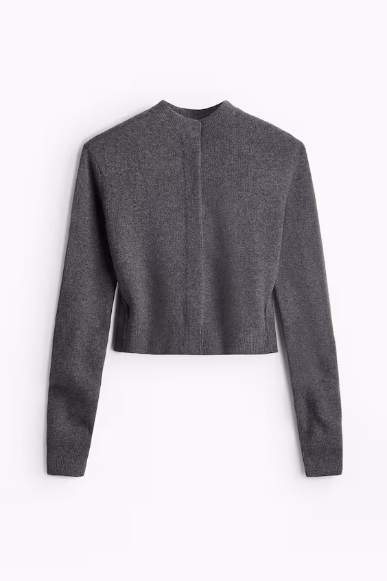 Пальто из структурного кашемира