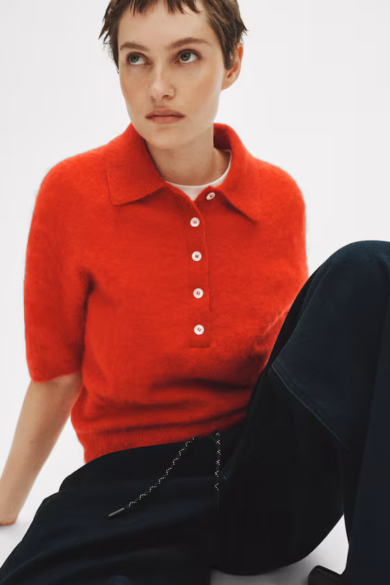 Поло из смесовой мохера