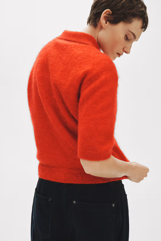 Поло из смесовой мохера