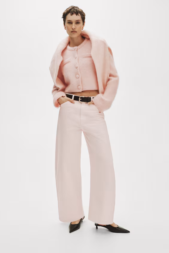 Джинсы barrel с обычной посадкой на талии и укороченные