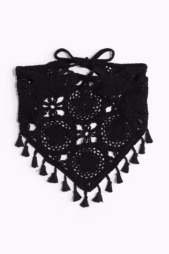 Повязка на голову с видом на кружево