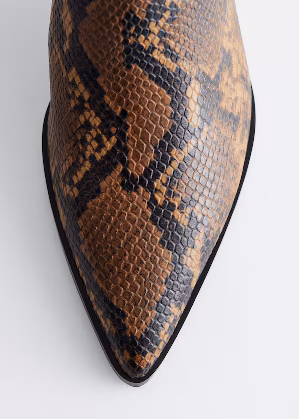 Ботильоны на каблуке-пятнистик