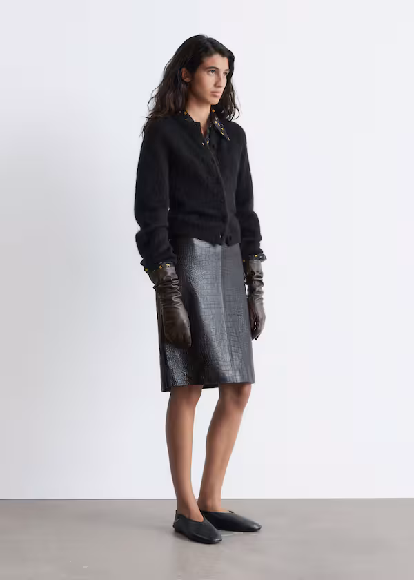 Пальто из мягкой щетинистой ткани